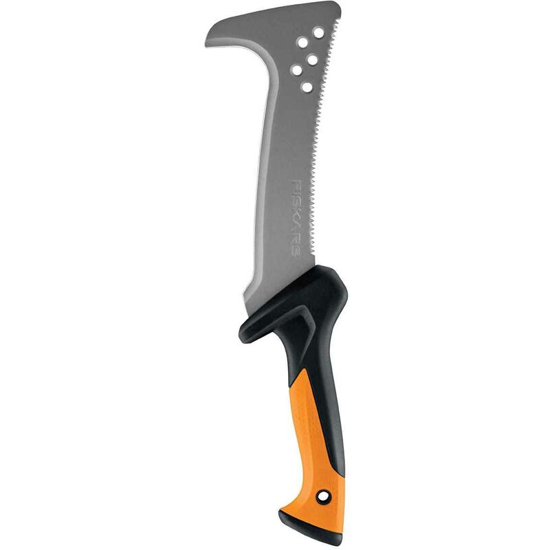 

Machete con sierra Solid. Hoja con gancho: para corte intensivo de tracción, ideal para quitar ventosas y vides. Lado sierra: corte de precisión.Para
