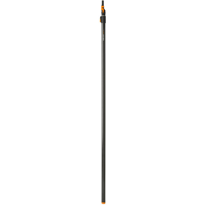 Fiskars - Manche télescopique pour têtes d'outils QuikFit, Longueur: 2,28-4 m, Aluminium, Noir/Orange, QuikFit, 1000665