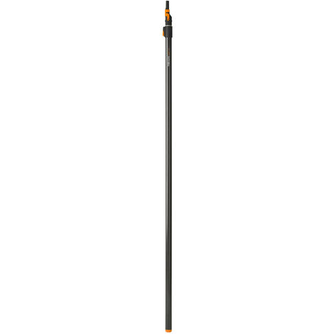 Fiskars Manche télescopique pour têtes d'outils QuikFit, Longueur: 2,28-4 m, Aluminium, Noir/Orange, QuikFit, 1000665