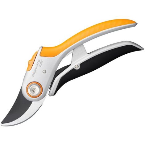 Fiskars Plus PowerLever Bypass Garden Pruning Shears with Metal Blades (Model P751)