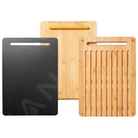 Fiskars Set de planches de cuisine bamboo 3 pièces