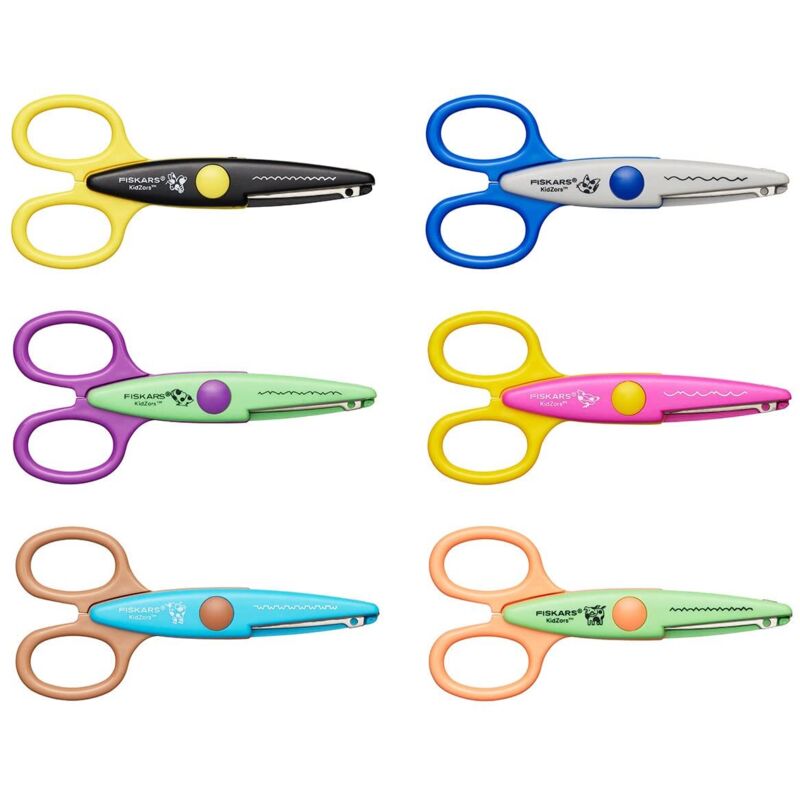 Set di forbici decorative per bambini, 6 pezzi