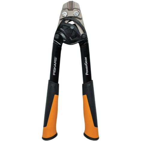 Fiskars Tagliabulloni, Fino al 30% di potenza in più, Lunghezza 26 cm, Acciaio/Plastica, Nero/Arancione, PowerGear, 1027213