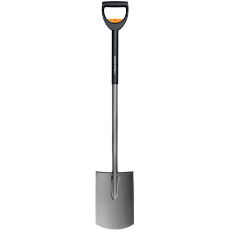Fiskars teleskopische Gartenschaufel schwarz und grau 125 cm