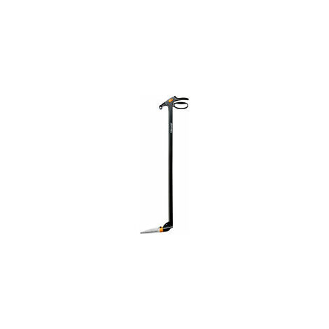 Fiskars Tijeras para hierba de largo alcance Servo-System, Longitud: 100 cm, Cuchillas de acero/Mango de plástico, Negro/Naranja, GS46, 1000590