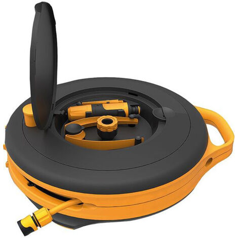 Fiskars Waterwheel S manguera de riego 15m negro naranja