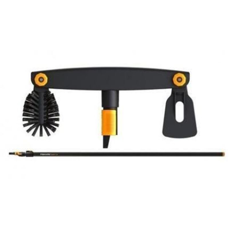 Fiskars QuikFit™ Nettoyeur de gouttière + QuikFit™ Manche télescopique L - SET 1001425 Noir - vue 2