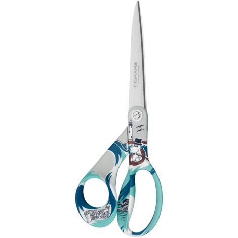 Fiskars X Moomin Forbici Multiuso con Design dei Mumin, Per Destrimani, Lunghezza: 21 cm, Lame in Acciaio Inox, Papà Mumin, 1005231