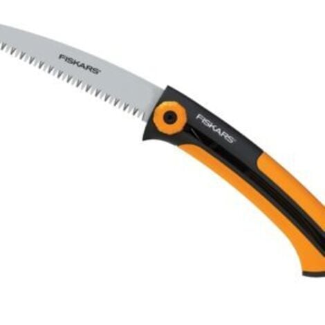 Fiskars Xtract Handsaw with Coarse Teeth SW73, 160mm Blade, Ideal for Fresh Wood, 35 cm, Black and Orange