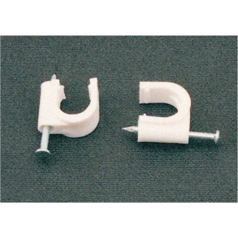 fissacavi in plastica 100 pz fissacavo pvc per filo antenna cavo   7-8 mm