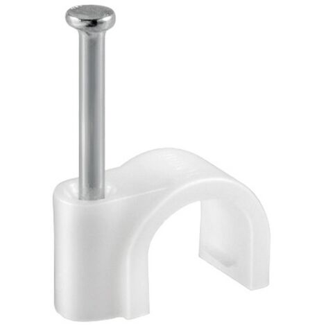 Fissacavi Pvc Con Chiodo Mm 10 Conf 50 Pz Ganci Con Chiodino Per Cavo Filo