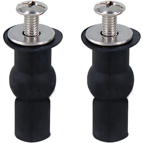 Fissaggi per sedile WC in 2 pezzi Cerniere Cerniere cieche Foro di fissaggio Vite in gomma estensibile Adatto a tutti i WC (18 mm)