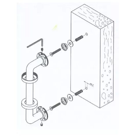 FISSAGGIO MANIGLIONE V&V X0526 SINGOLO C-BUSSOLE