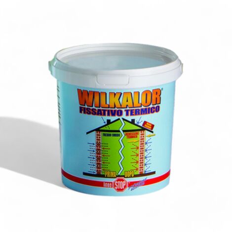 Fissativo termico con microsfere di vetro per isolamento termico e acustico antimuffa e anticondensa per muri freddi e umidi 5 lt.