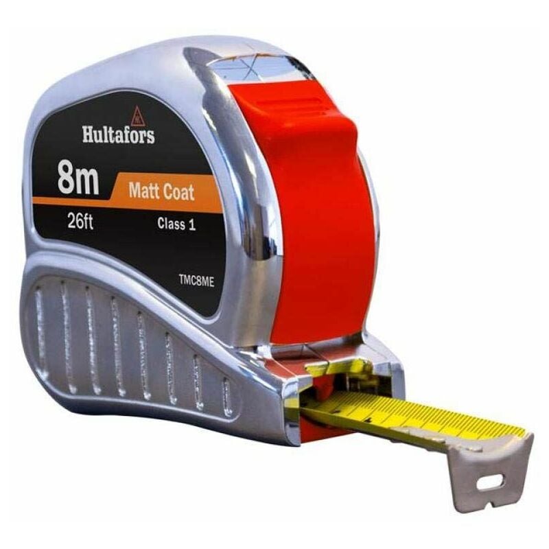 Hultafors - TM8ME Chrome Tri-Matic Pocket Tape 8m/26ft (Width 25mm) - HUL368213