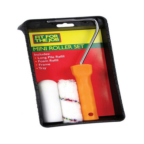 PAINT ROLLER AND TRAY SET SIZE 7" FOR EMULSION PAINTS Fit For The Job PSET7