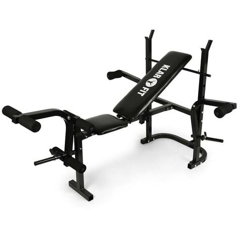 FIT-HB3BC Multi Gym Weight Bench Arm Curl Leg Curl - Black