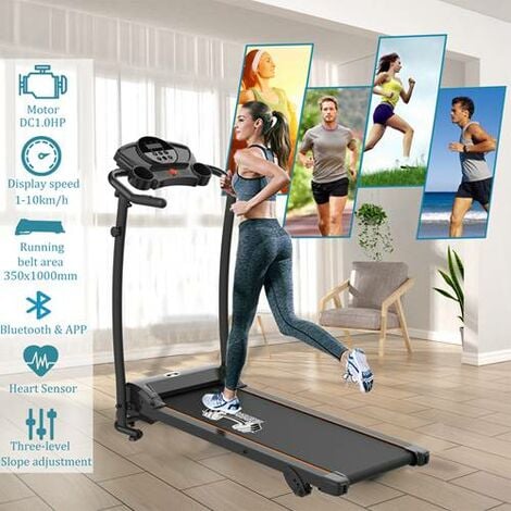 FIT4YOU Folding Electric Treadmill – Motorised Running Fitness Machine Gym MT04