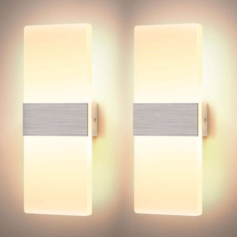 FITAGS 212W Applique Murale Interieur Dimmable LED Lampe Murale en Acrylique Design Moderne Decoration Luminaire Mural pour Salon Chambre Couloir