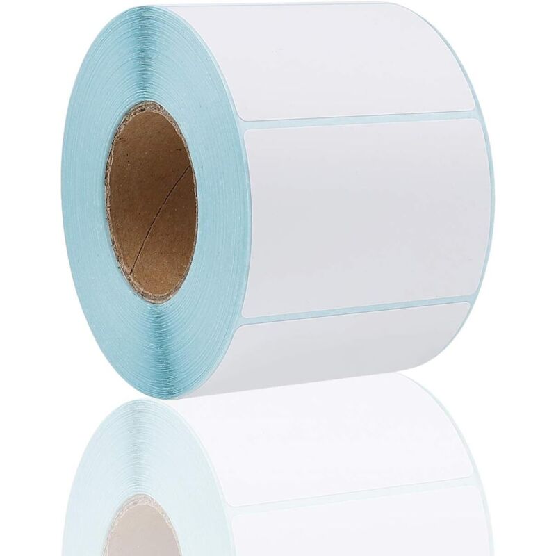 FITAGS Étiquette Autocollantes 800 Pièces Blanches Étiquettes Thermiques Rouleau Multifonctions Rectangle Étiquettes pour Cuisine de Bureau Address