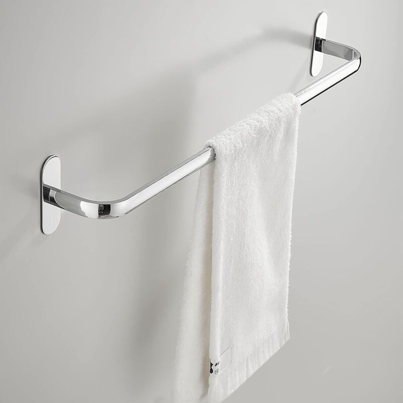 FITAGS Porte Serviette Salle de Bain Porte-Serviettes Auto-adhésif 40 CM Porte Serviettes de Murale Antirouille sans Perçage Acier Inoxydable 304