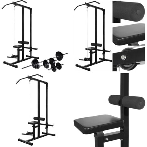 Fitnessstation mit Langhantel und Kurzhantel Set 30,5 kg - Fitnessstation - Fitnessstationen - Home & Living