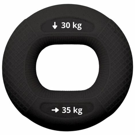 FITPADDY Anello della Molla per Mano in Silicone Nero 30-35 kg Resistenza
