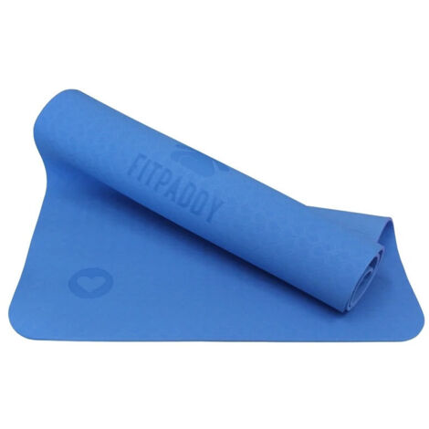 FITPADDY Tappetino Yoga TPE Blu 61x120 cm Antiscivolo 6 mm Ultraleggero