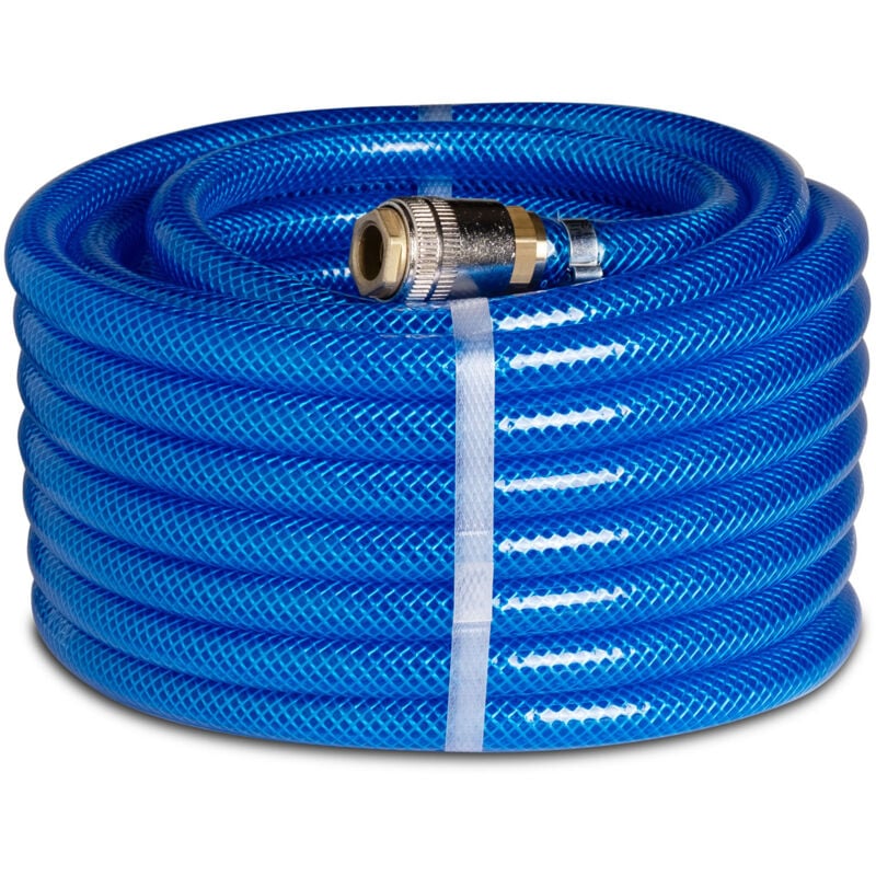 Fitt - air hose 9mm 10 m Kit - Tuyau pour le passage de l'air comprimé, prêt à l'emploi, avec des raccords universels, Bleu
