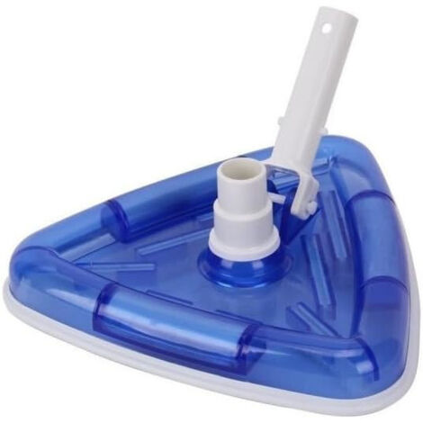 Fitt – Aspirateur de piscine triangulaire avec brosse nylon – Lesté pour nettoyage au fond – Compatible avec piscines à liner – Corps en plastique ABS