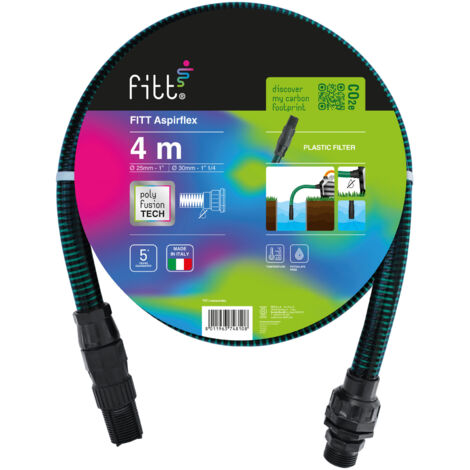 FITT ASPIRFLEX 4m - Saugschlauch für den Anschluss an Pumpen, ausgestattet mit exklusiver Technologie