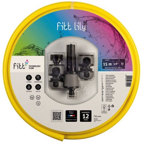 Fitt Lily Tuyau d'arrosage 15m diamètre 15mm jaune