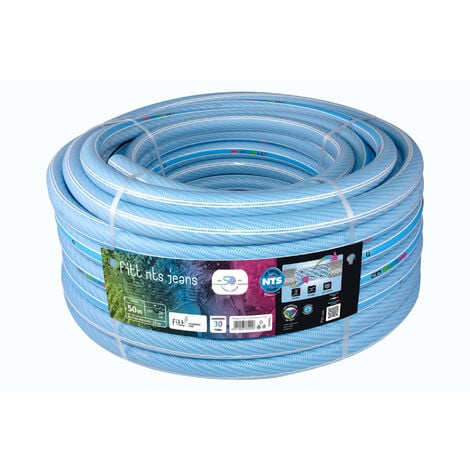 FITT NTS JEANS 3/4" (19 mm) 50 m - Tubo Azzurro per Irrigazione da Giardino, Robusto e Malleabile, per Uso Intensivo