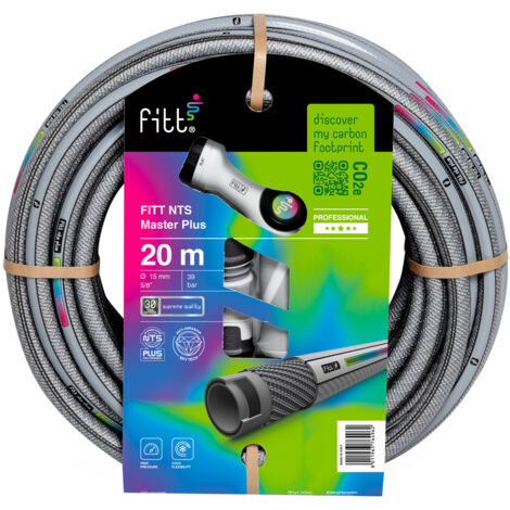 FITT NTS MASTERPLUS 5/8" (15 mm) 20 m Kit - Tuyau d'arrosage équipé pour Les Jardins, Robuste et malléable, pour Usage intensif et Professionnel
