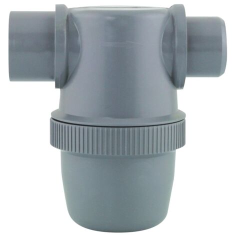 Fitt – Siphon de parcours PVC Ø32 – Raccord d'évacuation pour canalisations longues – Culot dévissable pour nettoyage facile – Colle PVC INTERFIX recommandée