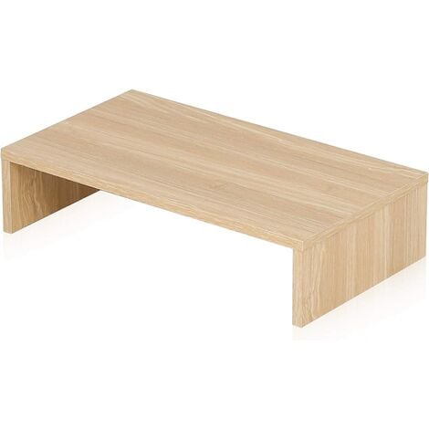 FITUEYES Réhausseur d'Écran d'Ordinateur en Bois Support de Moniteur PC et TV, Moniteur Stand pour Bureau,Famille 42,5x23,5x10cm Oak DT104201WO
