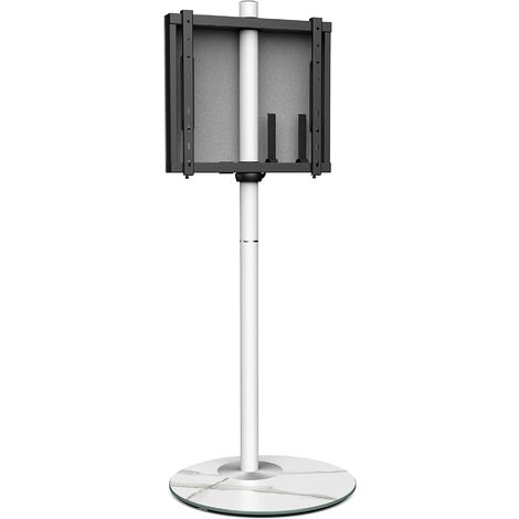 FITUEYES TV Ständer Weiss TV Bodenständer Höhenverstellbar Drehbar TV Standfuß Fernsehständer mit Luxuriösen Design für 32 bis 60 Zoll bis zu 40kg Max. VESA 400 * 400