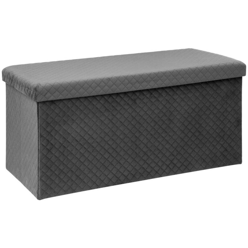 5five Simply Smart - Pouf double pliant mix n modul velours gris - 5five