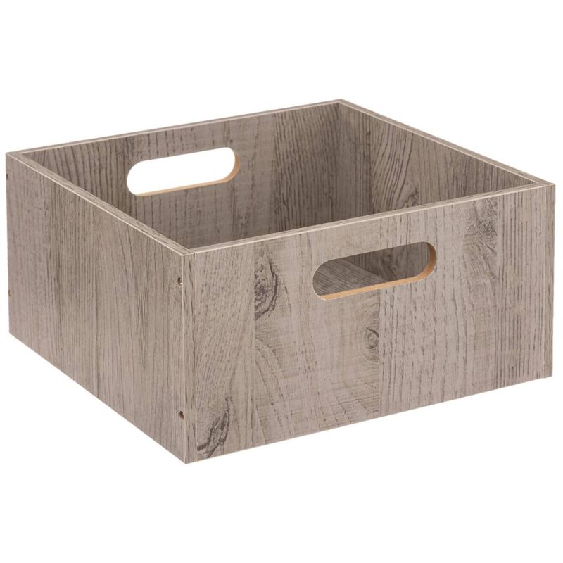 5five Simply Smart - Boîte de rangement en mdf gris - Dimensions : l. 31 x p. 15 x h. 31 cm