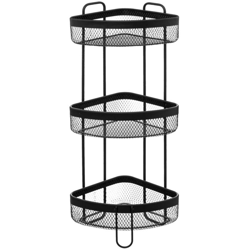 5five Simply Smart - Etagère d'angle 3 niveaux en métal noir - Five