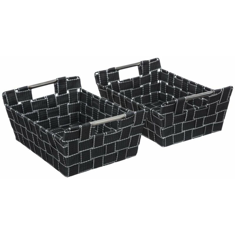 Paniers de rangement, organisateurs, couleur jaune, 2 pièces incluses