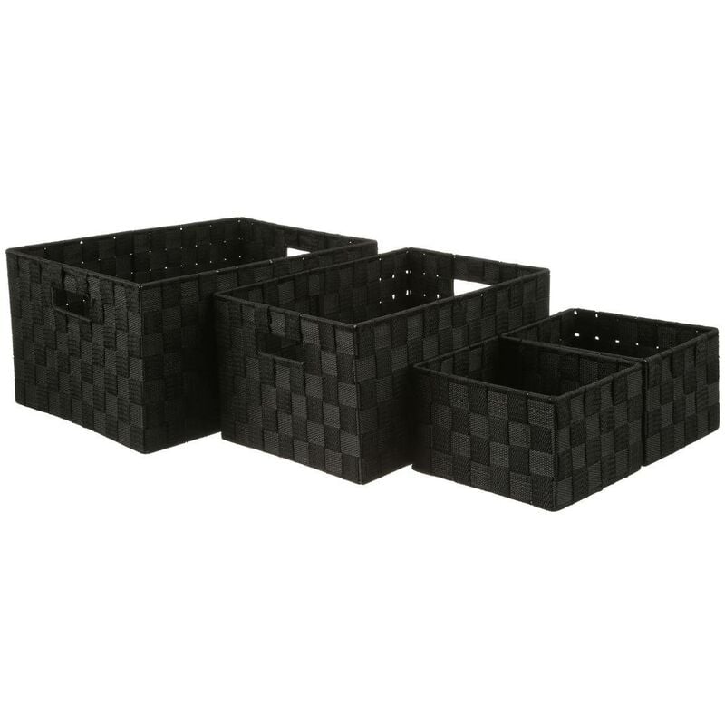 5five Simply Smart - 4 paniers bisauté lise noir - 5five