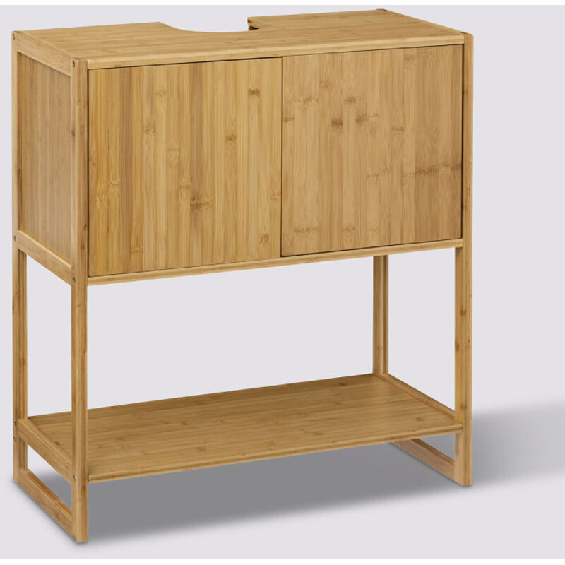 5five Simply Smart - Meuble vasque 2 portes lab n modul bambou - 5five