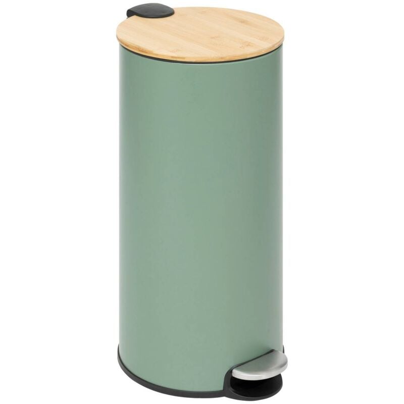 5five Simply Smart - Poubelle couvercle bambou 30l modern color vert - 5five