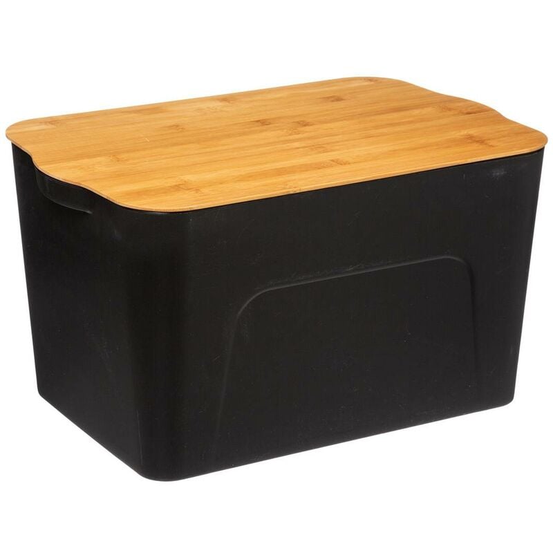 5five Simply Smart - Boîte plastique couvercle bambou 24l - 5five