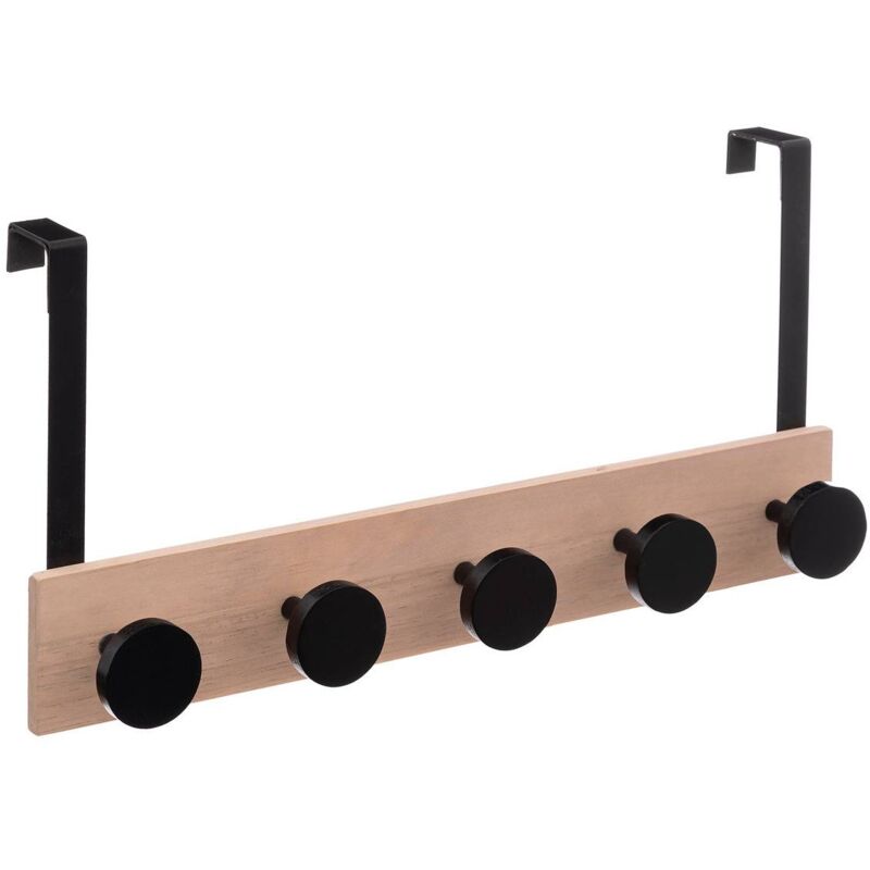 5five Simply Smart - Patères accroches portes bois noir - 5five
