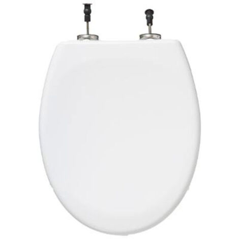 Five Simply Smart – Abattant WC 45cm blanc antibactérien – Inox & urea résine – Déclipsable et facile à nettoyer – Pour salle de bain moderne