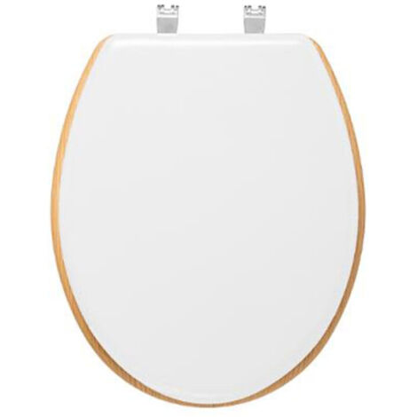 Five Simply Smart – Abattant WC 46cm en MDF blanc – Fermeture silencieuse – Charnières en zinc – Installation facile