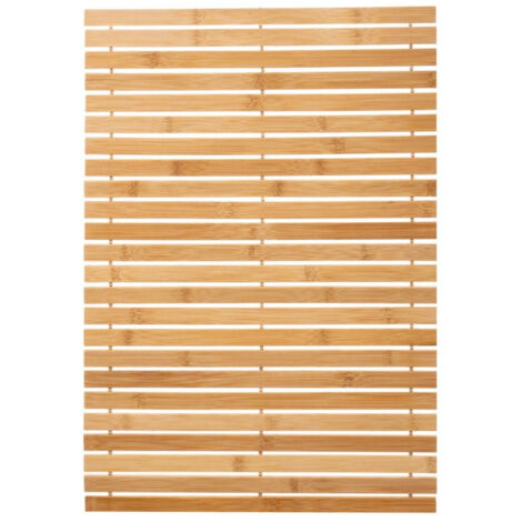 Five Simply Smart – Caillebotis en bambou 40x60cm – Naturel – Enroulable et facile d'entretien – Accessoire chic pour salle de bain