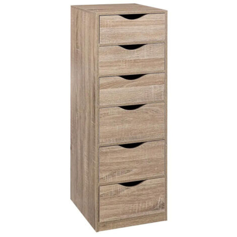 Five Simply Smart – Caisson de bureau 6 tiroirs 100cm – Panneaux de particules – Hauteur 100cm – Rangement efficace pour documents et fournitures